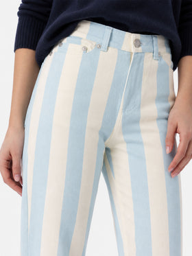 Belleville light blue striped denim pants