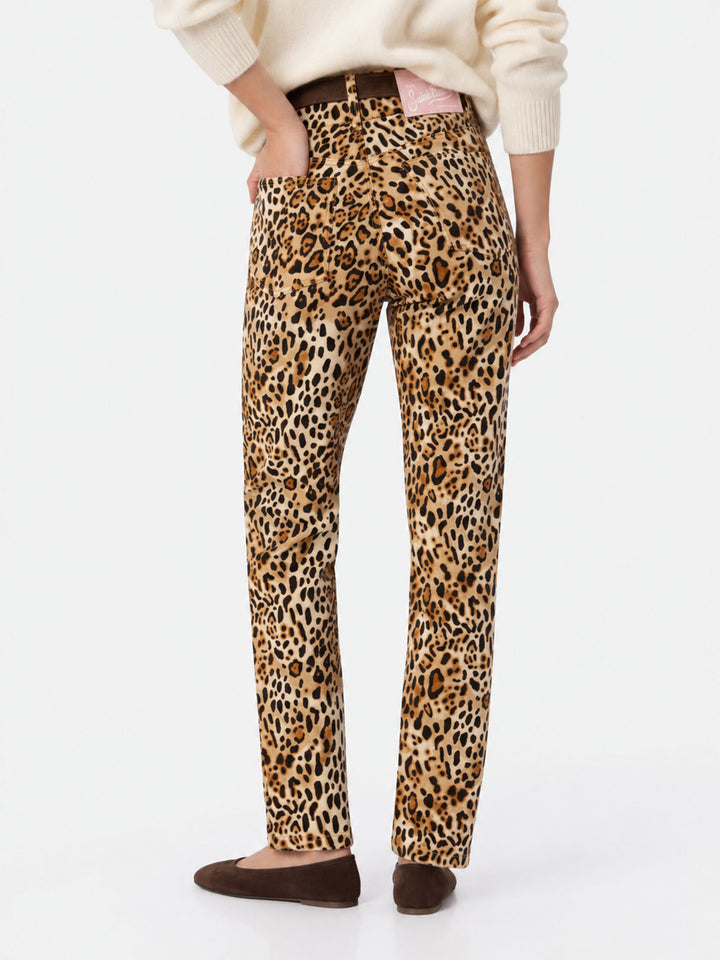 Pantalones vaqueros Belleville con estampado animal 