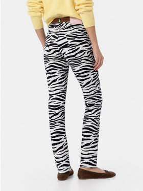 Pantalones vaqueros con estampado de cebra Belleville 