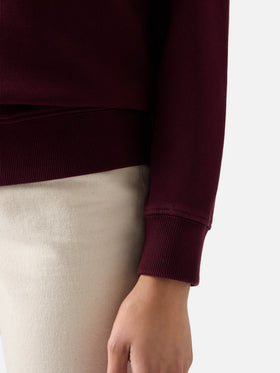 Bordeaux Berenice cotton polo shirt with Saint Barth flock print