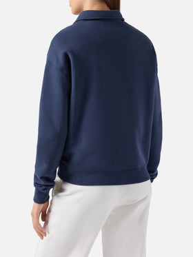 Felpa Berenice blu con ricamo Saint Barth Sport Club