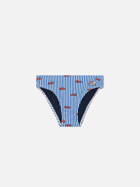 Billy swim briefs with striped all-over car print