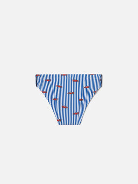 Billy swim briefs with striped all-over car print