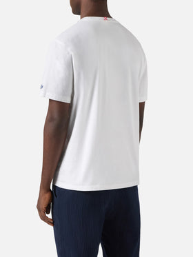 Blanche cotton t-shirt with Britto printed pocket | ©BRITTO SPECIAL EDITION