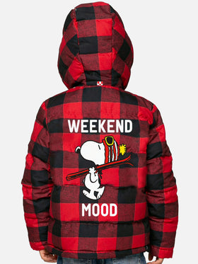 Kinder-Daunenjacke mit Kapuze und Snoopy-Aufdruck | Peanuts-Sonderedition
