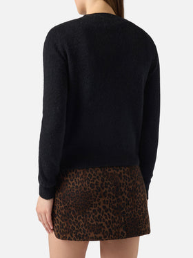 Woman black cardigan Bellamy with rhinestones