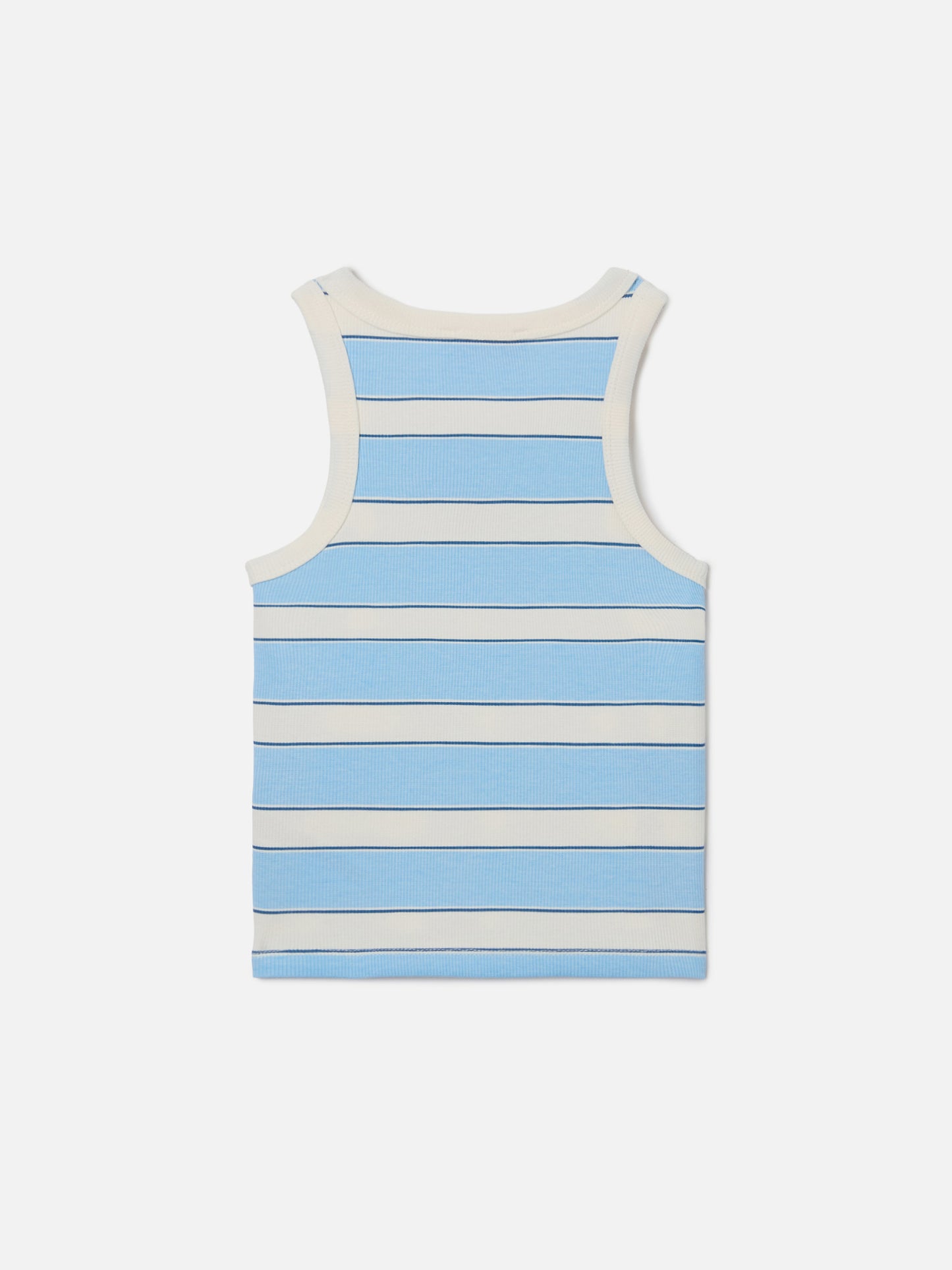 Débardeur Blue Jr à rayures bleu clair et crème avec logo brodé 