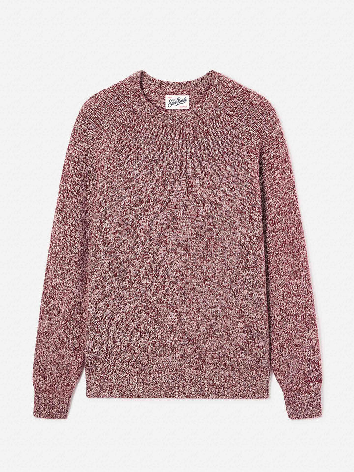 Red Blunt wool crewneck with mouliné knit