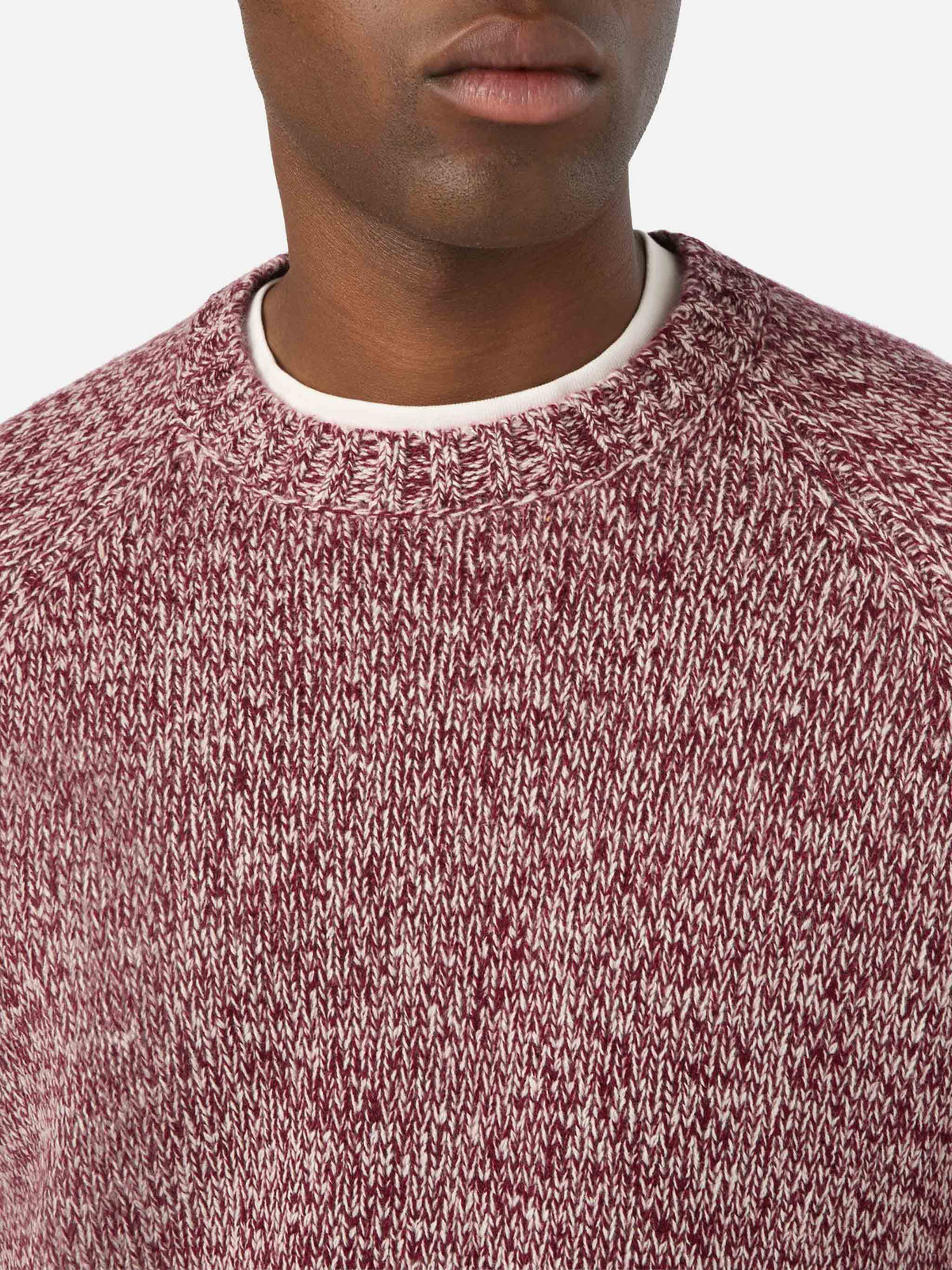 Pull ras-du-cou Red Blunt en laine avec maille mouliné 