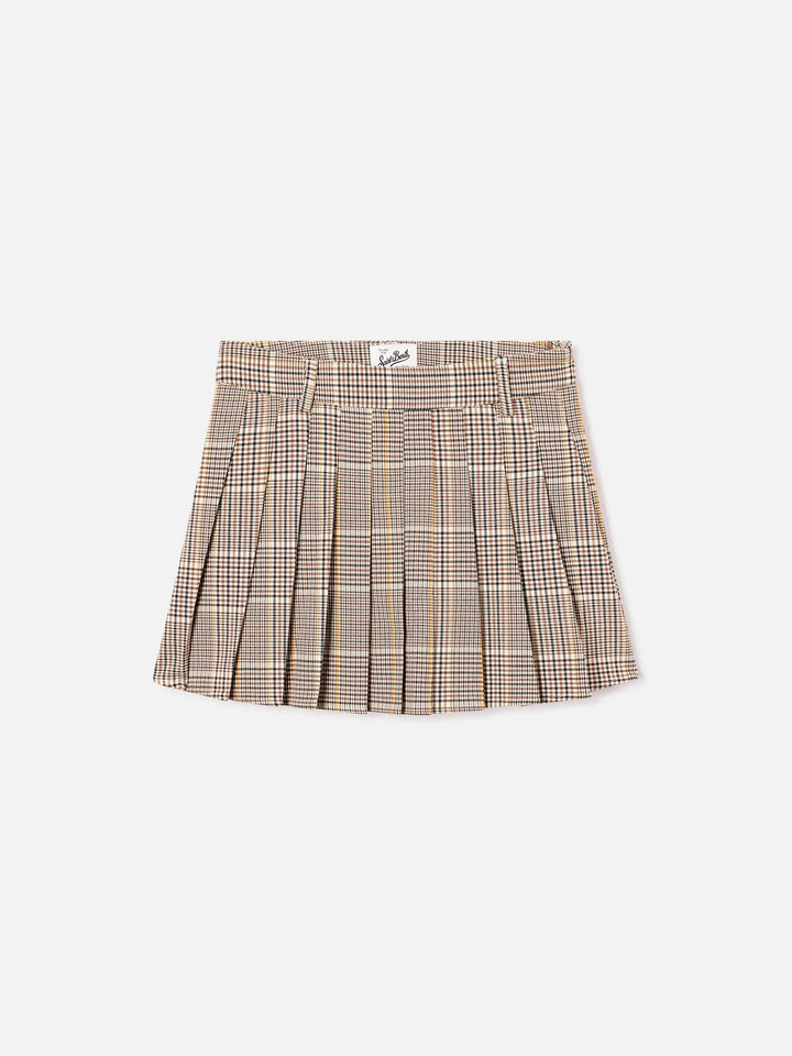Blay flannel mini skirt with tartan pattern