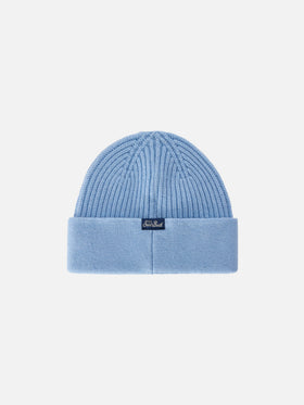 Gorro beanie Benjie Light blue con lettering Monello 