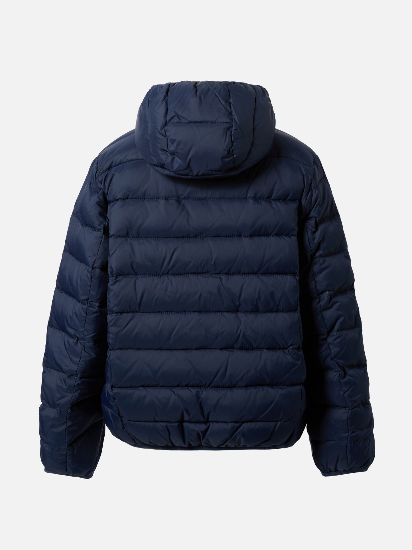 Reversible down jacket Bob in navy blue and tartan