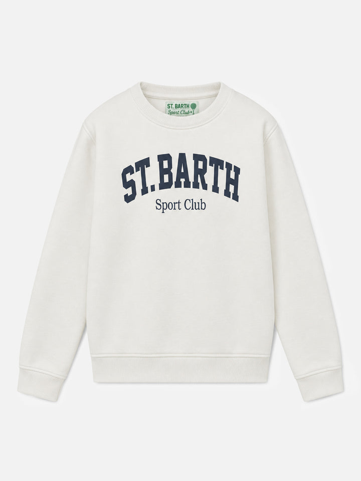 White Bobby sweatshirt with St. Barth Sport Club logo