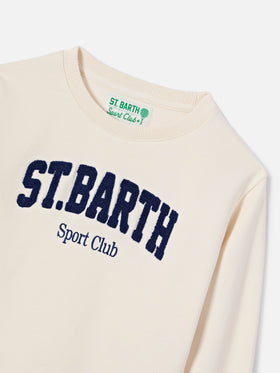 Sweatshirt Bobby couleur crème avec broderie Sport Club 