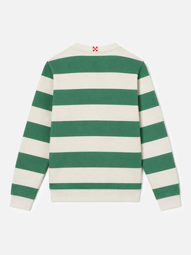 Sweat-shirt rayé garçon Bobby avec broderie St. Barth 