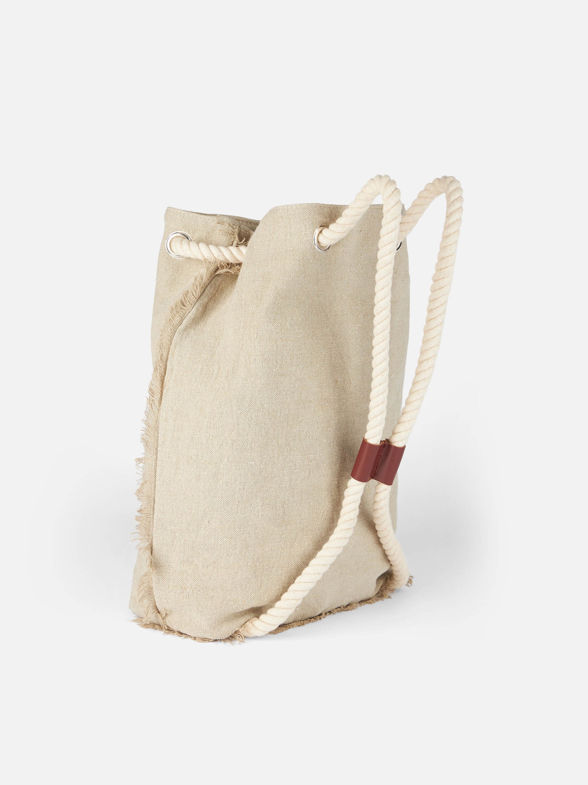 Beige boat linen backpack - MC2 Saint Barth