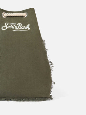 Green boat linen backpack - MC2 Saint Barth