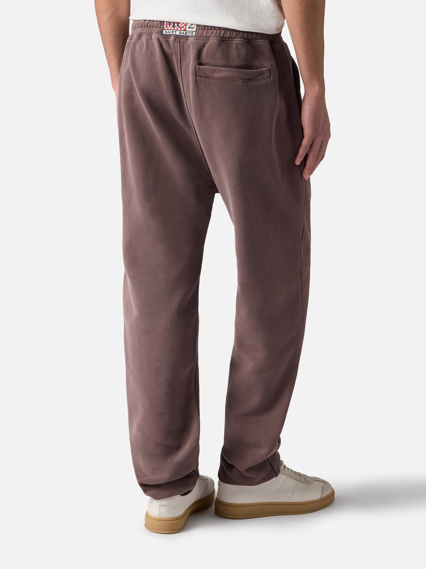 Pantaloni da tuta marroni Bolt con trattamento vintage