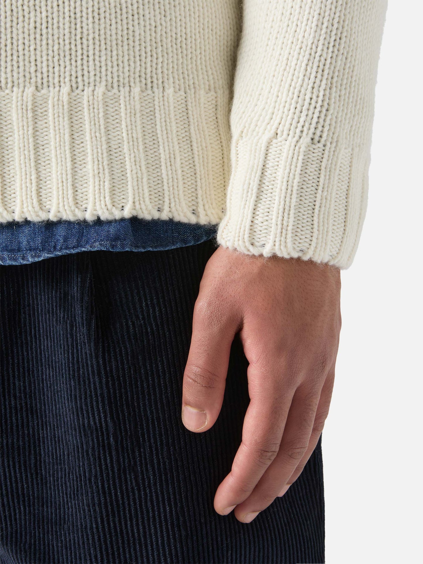 White crewneck Bombardino with summer dreamers jacquard