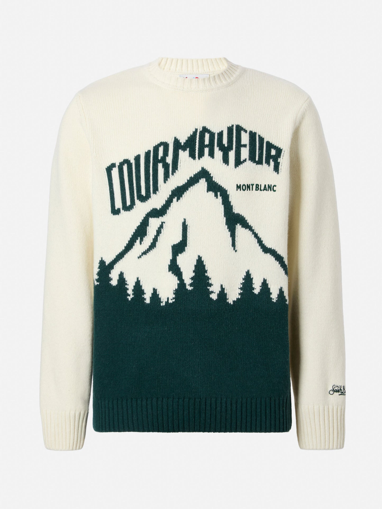 Bombardino crewneck with Courmayeur jacquard | COURMAYEUR SPECIAL EDITION