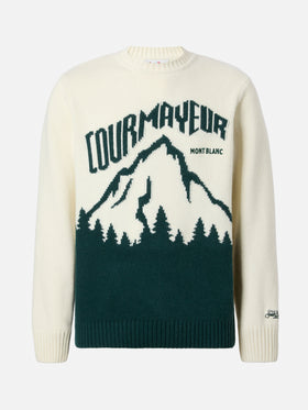 Bombardino crewneck with Courmayeur jacquard | COURMAYEUR SPECIAL EDITION