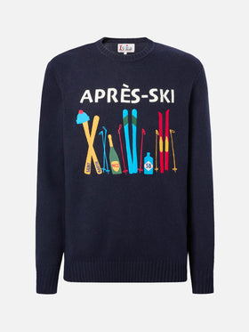 Maglione Bombardino Light blu con jacquard Après Ski