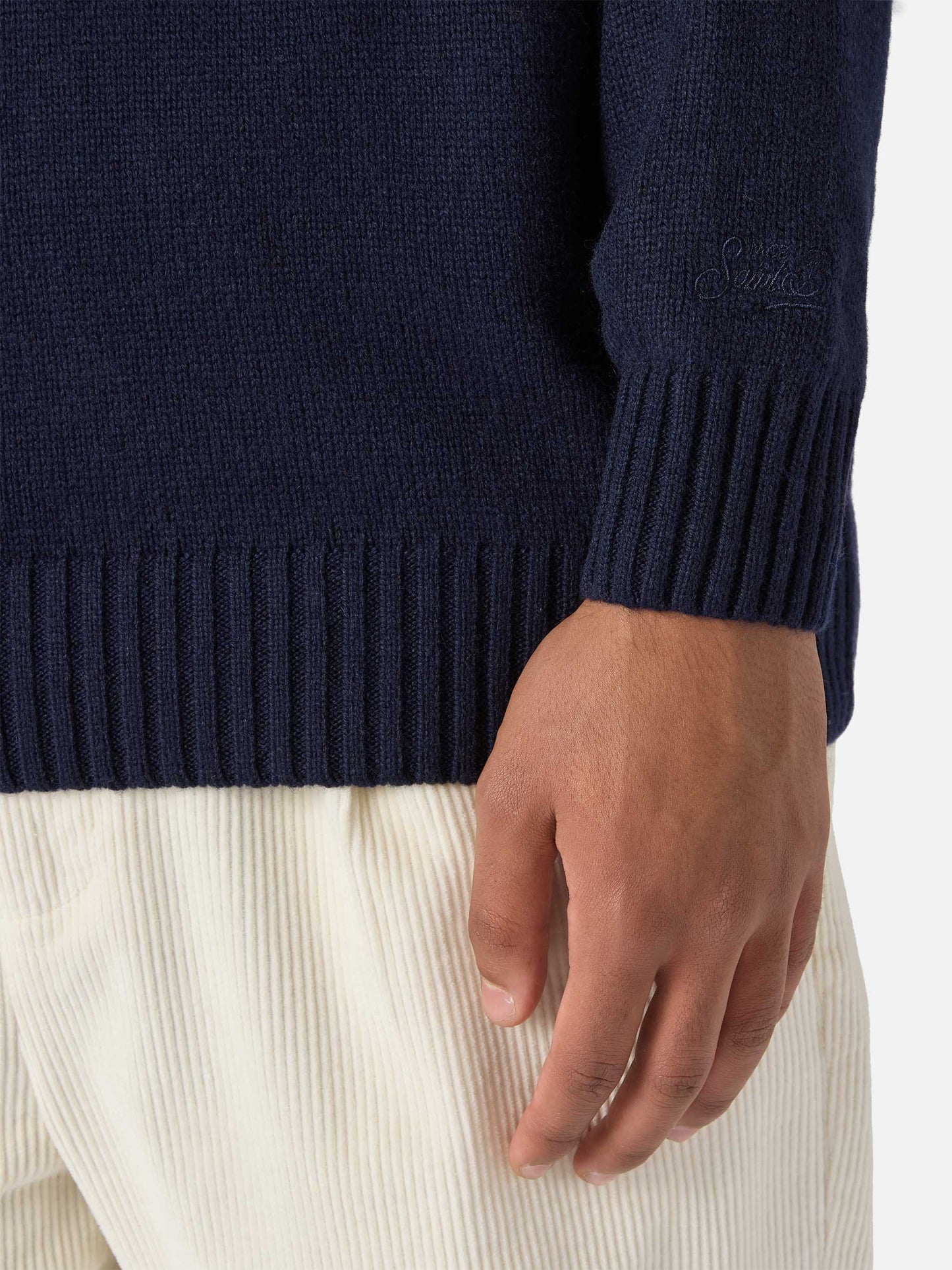 Maglione Bombardino Light blu con jacquard Après Ski