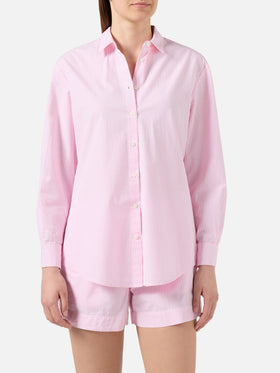 Camicia Brigitte in seersucker a righe rosa