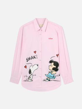 Pink Brigitte shirt with Snoopy and Lucy print | Special Edition