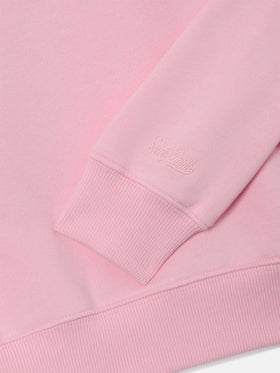 Pink Briony cotton blend sweatshirt with My Mom Is My Stylist embroidery