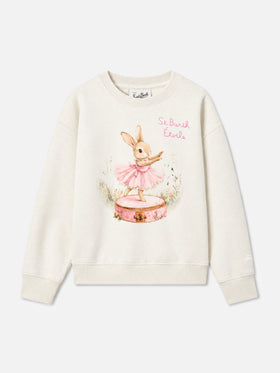 Sweat-shirt Briony à col rond avec imprimé lapin 