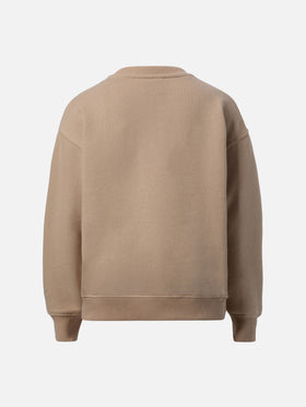 Felpa girocollo Briony con stampa di cuccioli e ricamo