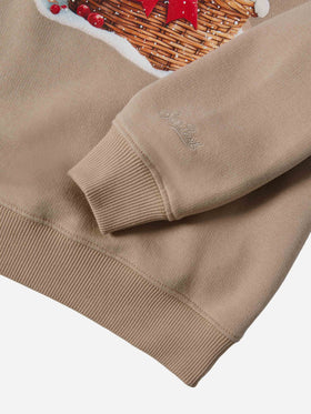 Felpa girocollo Briony con stampa di cuccioli e ricamo