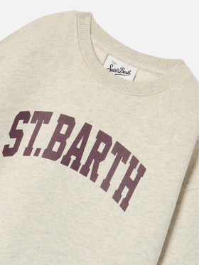 Grey Briony cotton blend sweatshirt with St. Barth print