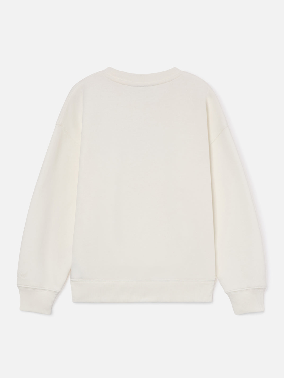 Weißes Sweatshirt aus Briony Baumwollmischung mit „Simply The Best“-Glitzerprint 