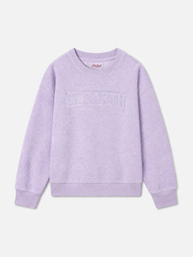 Lilac Sponge Briony sweatshirt with embossed logo
