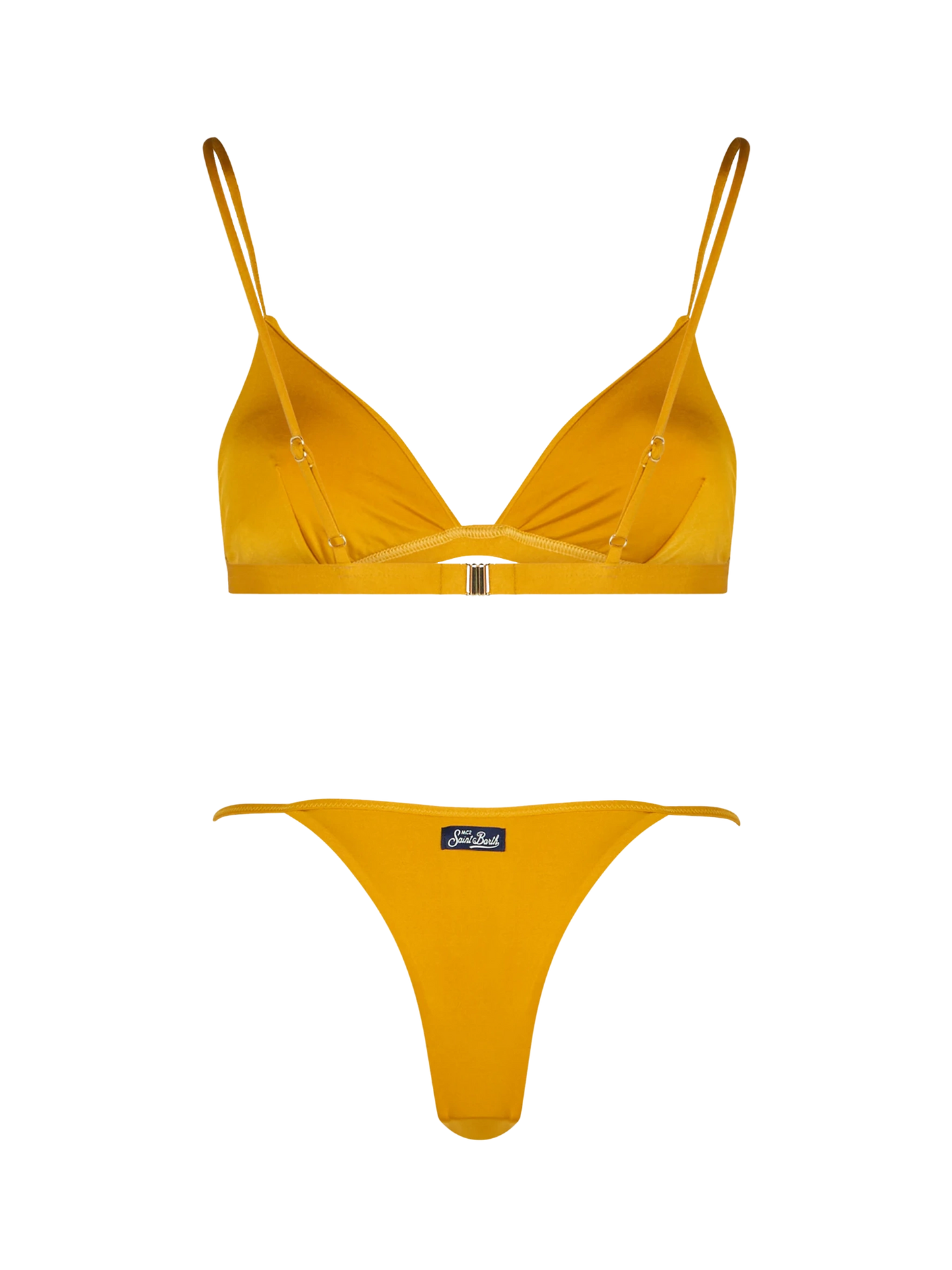 Woman ochre yellow triangle bikini Brooke Jodene - MC2 Saint Barth