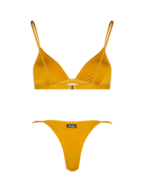 Woman ochre yellow triangle bikini Brooke Jodene - MC2 Saint Barth