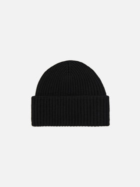 Berretto Berry W a coste in misto cashmere nero



