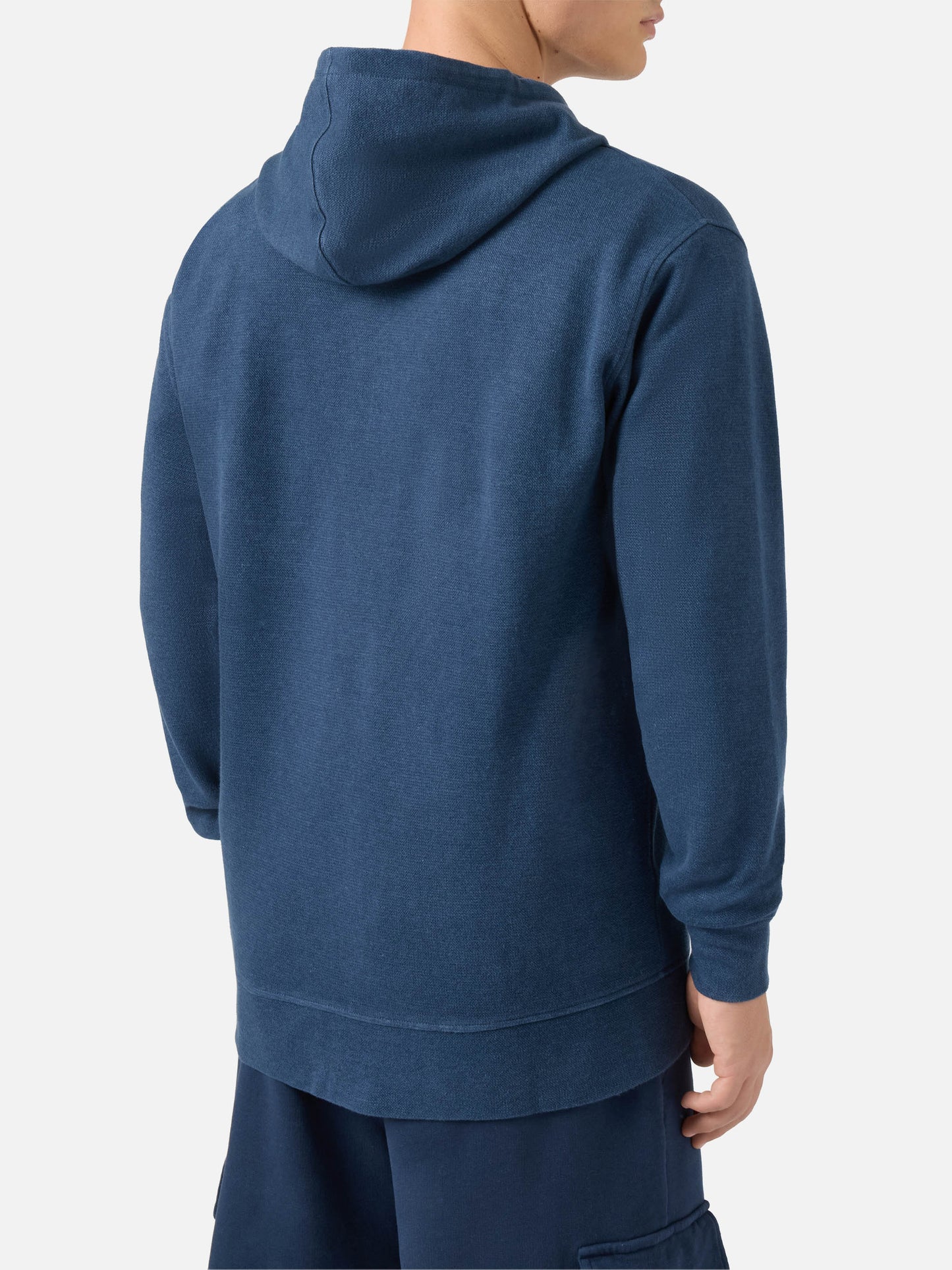 Blue cotton zipped hoodie Barrett