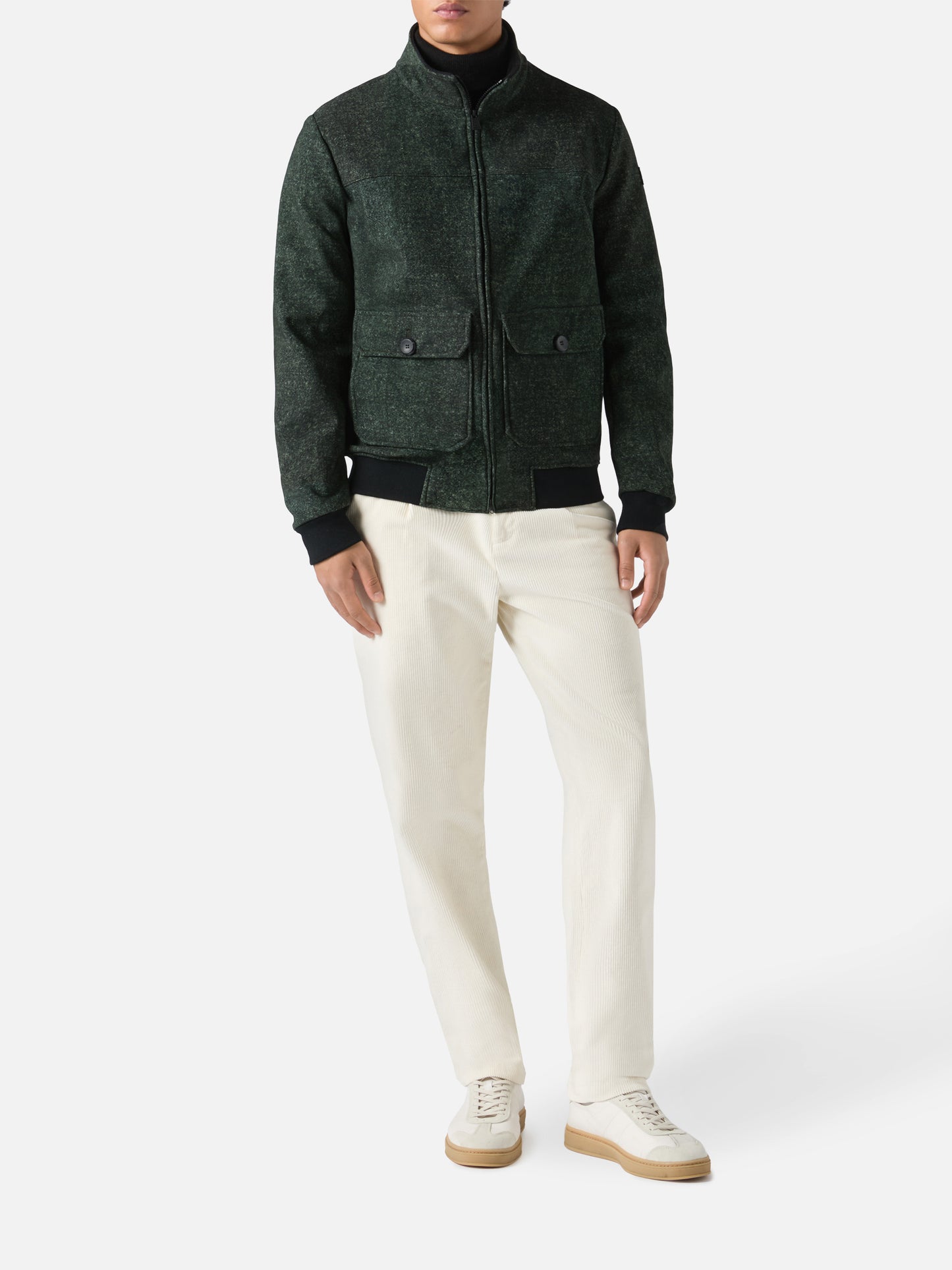 Thermojacke Byron mit meliert-grauem Wollmuster