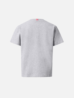 T-shirt Cameron in cotone grigio con stampa Snoopy St. Barth Sport Club | PEANUTS SPECIAL EDITION