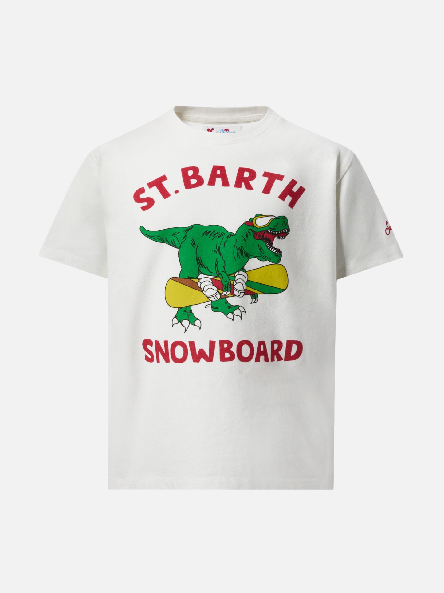 Schweres Baumwoll-T-Shirt „Cameron“ mit Skater-Dinosaurier-Print