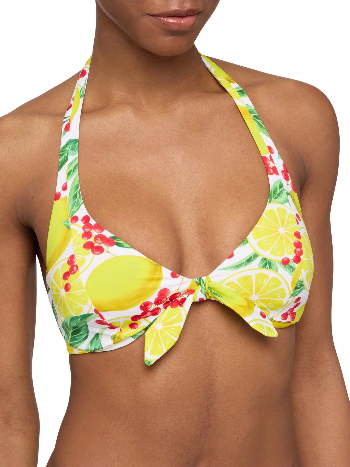 Triangle top Camille with lemon print - MC2 Saint Barth