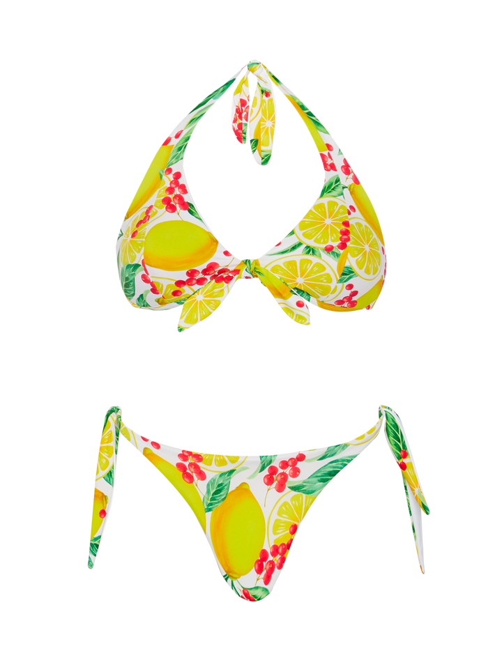 Bralette bikini Camille Yali with lemon print - MC2 Saint Barth