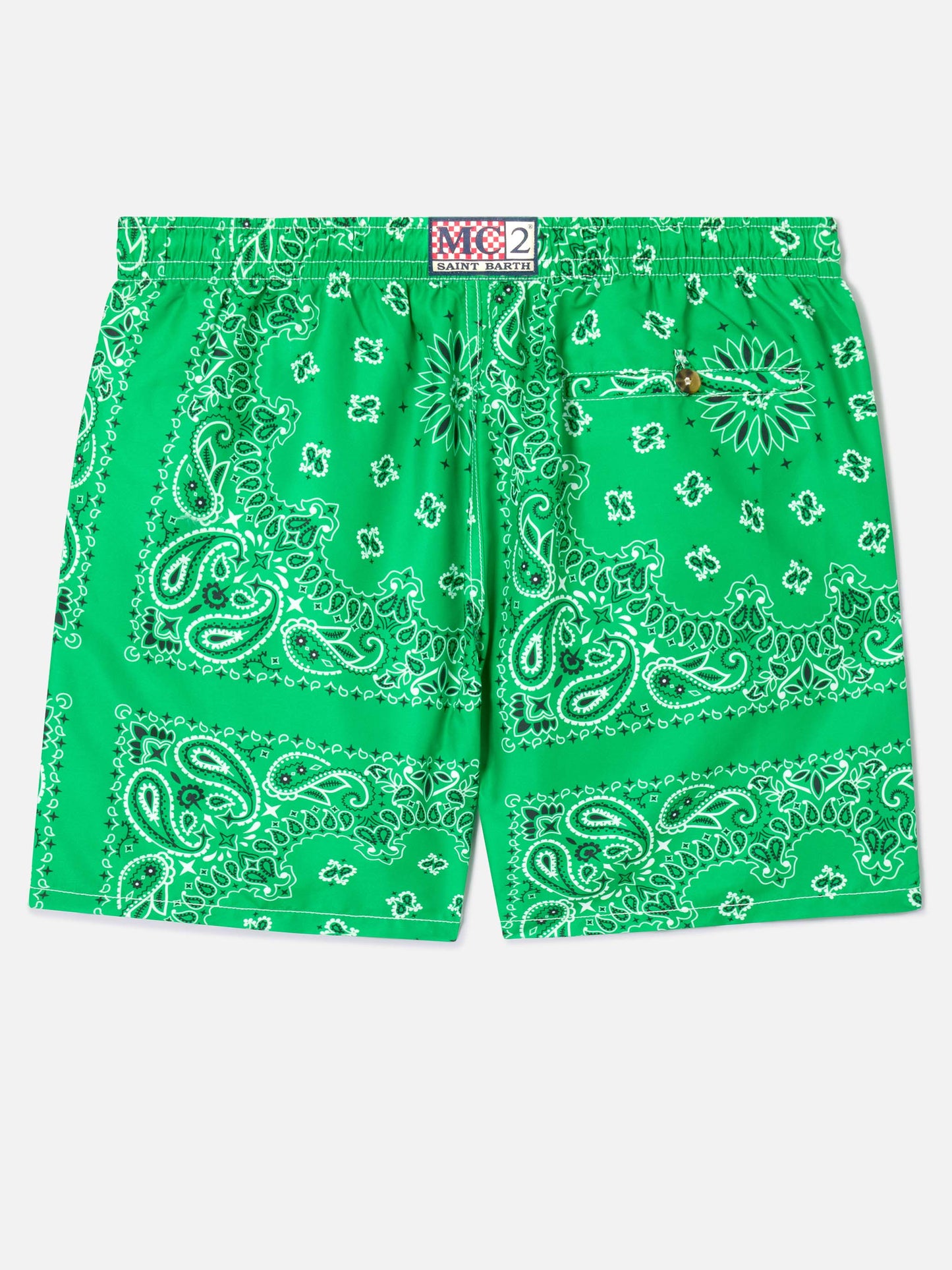 Bañador tipo shorts Caprese con bandana verde 