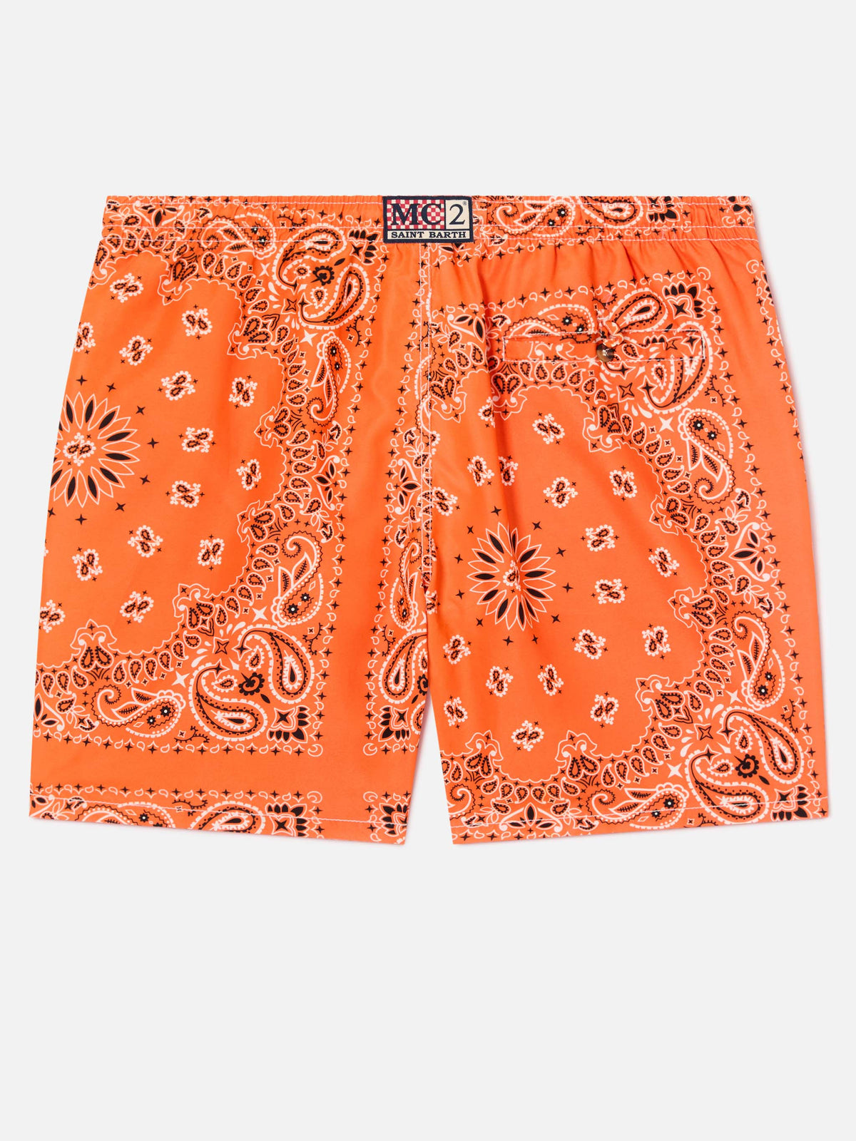 Caprese orangefarbene Bandana-Badeshorts 