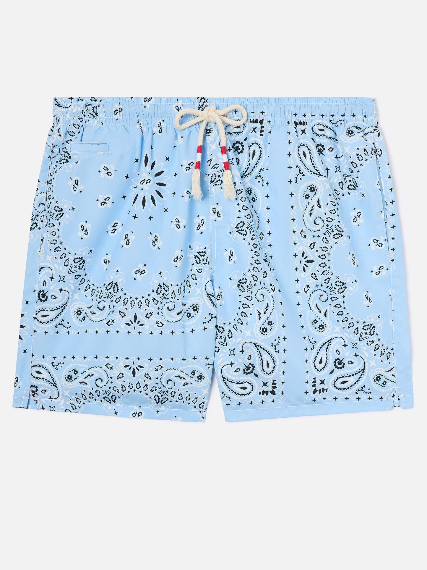 Short de bain Caprese avec imprimé bandana bleu clair 