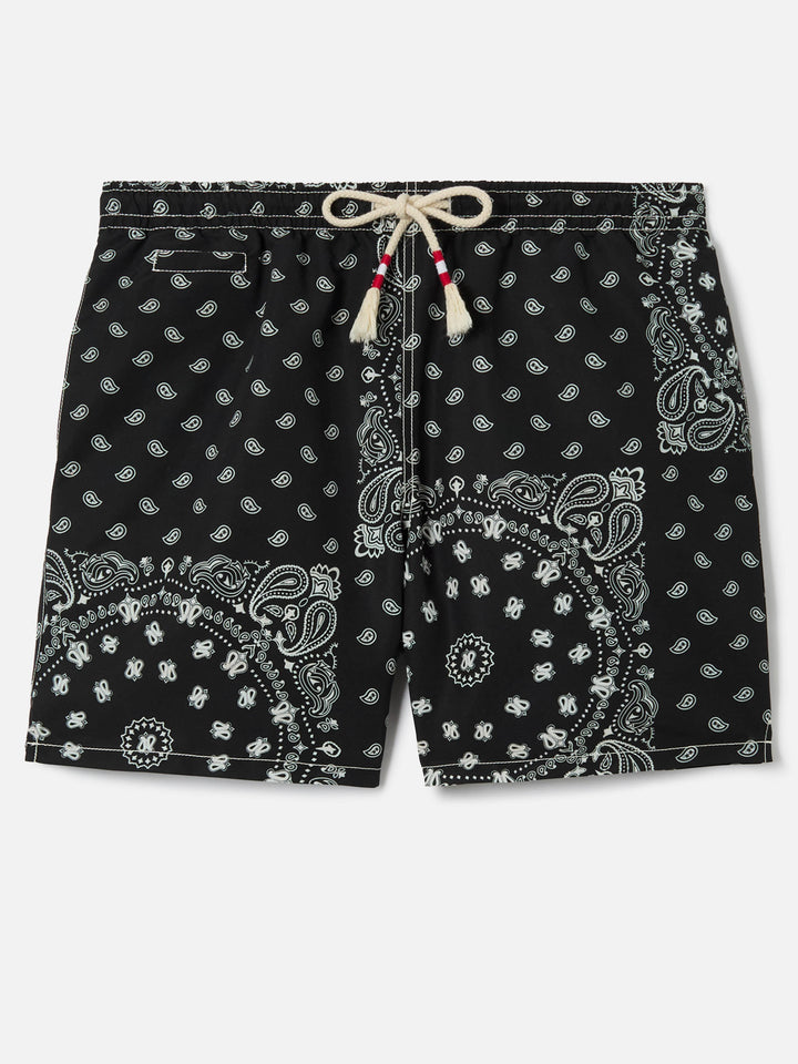Costume mare Caprese con stampa bandana nera
