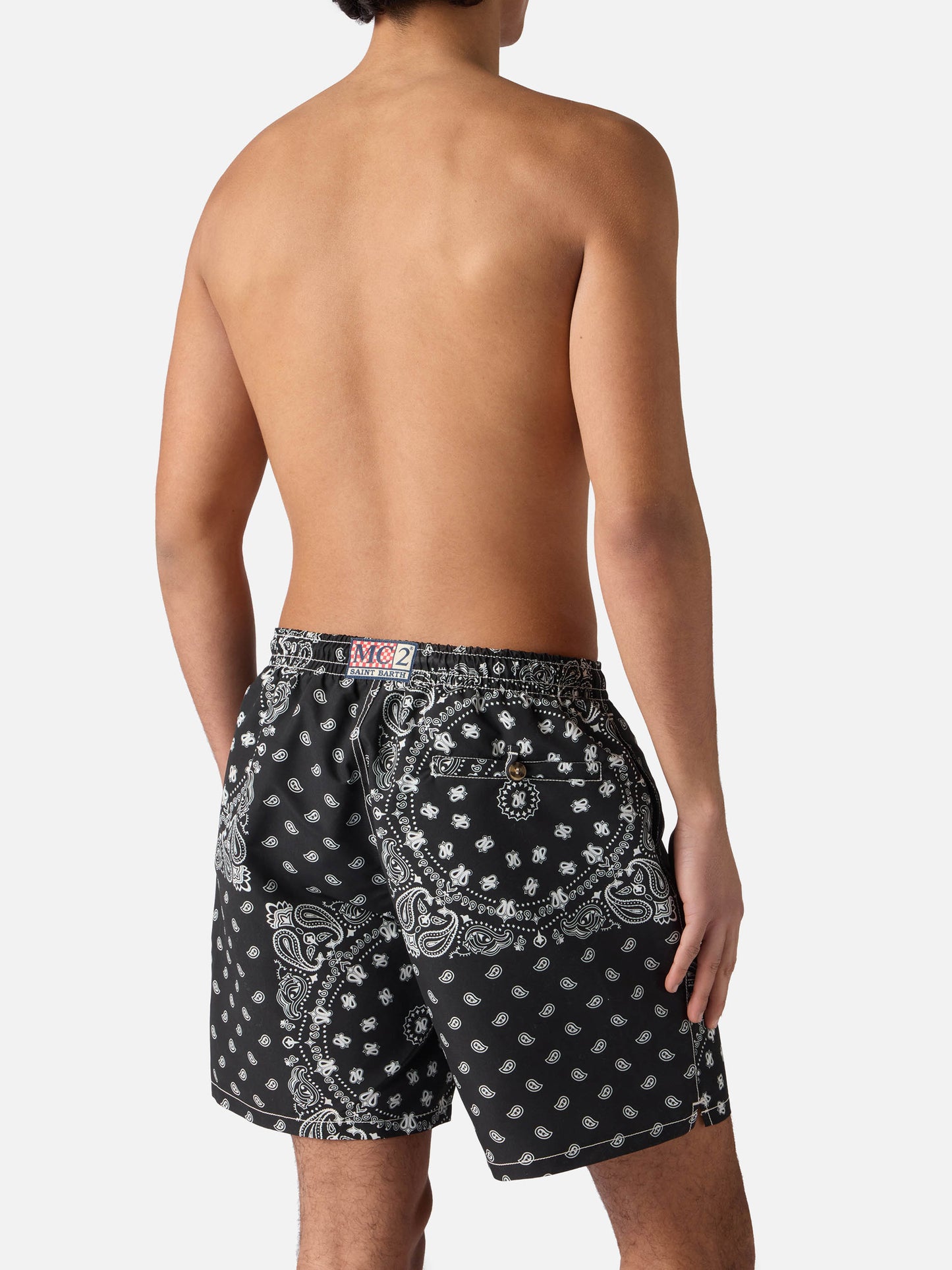 Caprese swim shorts with black bandana print